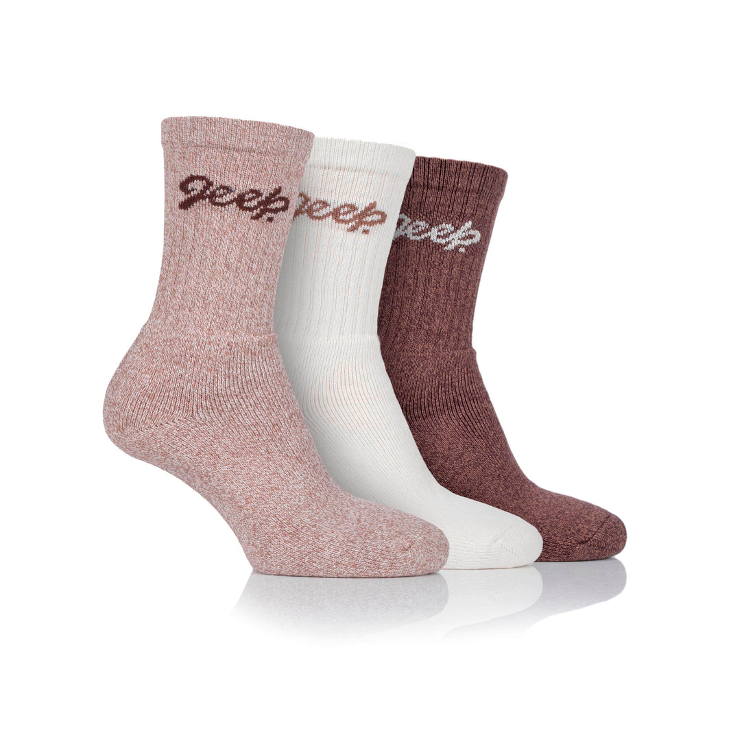 Women's 3 Pair Jeep Cotton Trail Boot Socks