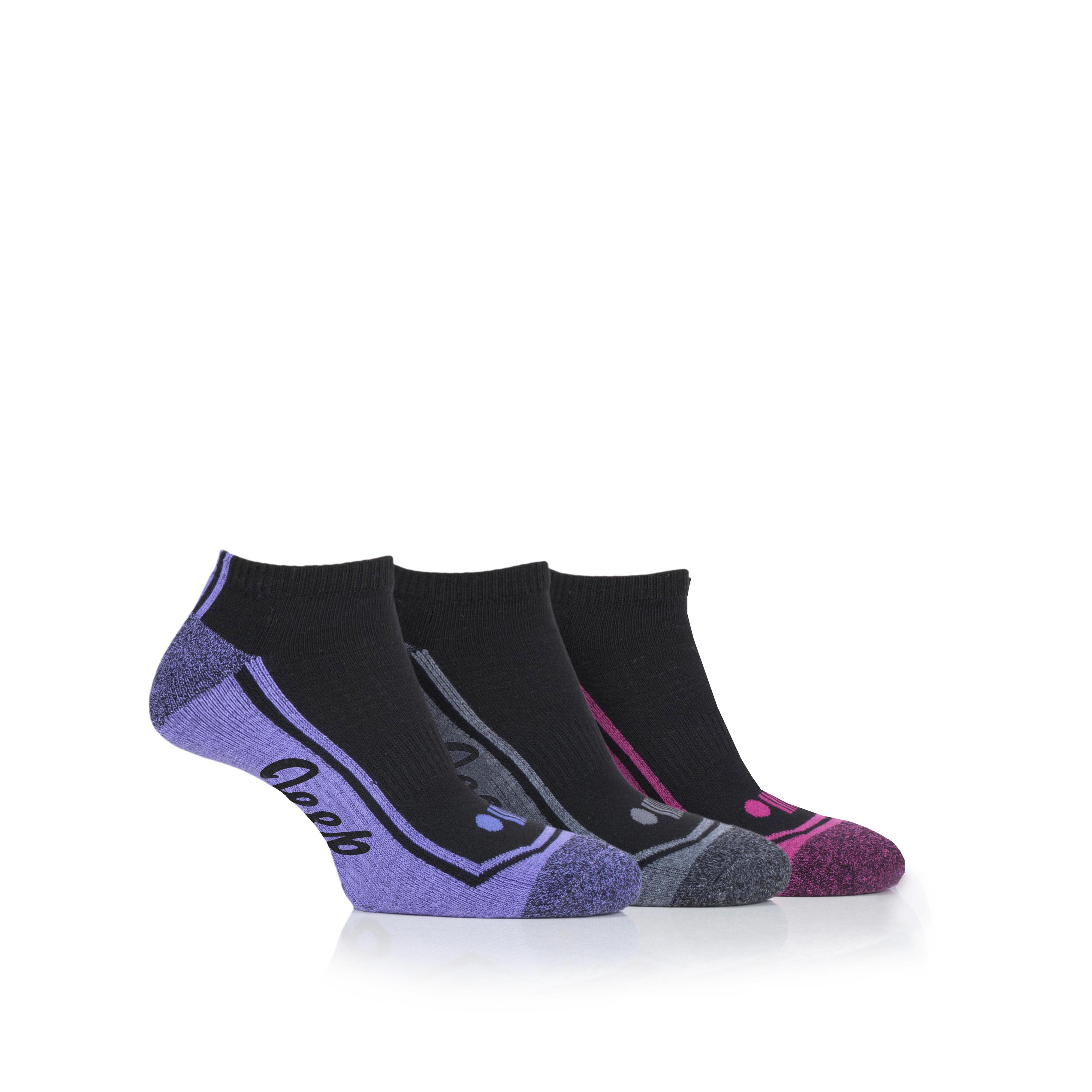 Women's 3 Pair Jeep Performance Cushioned Trainer Socks
