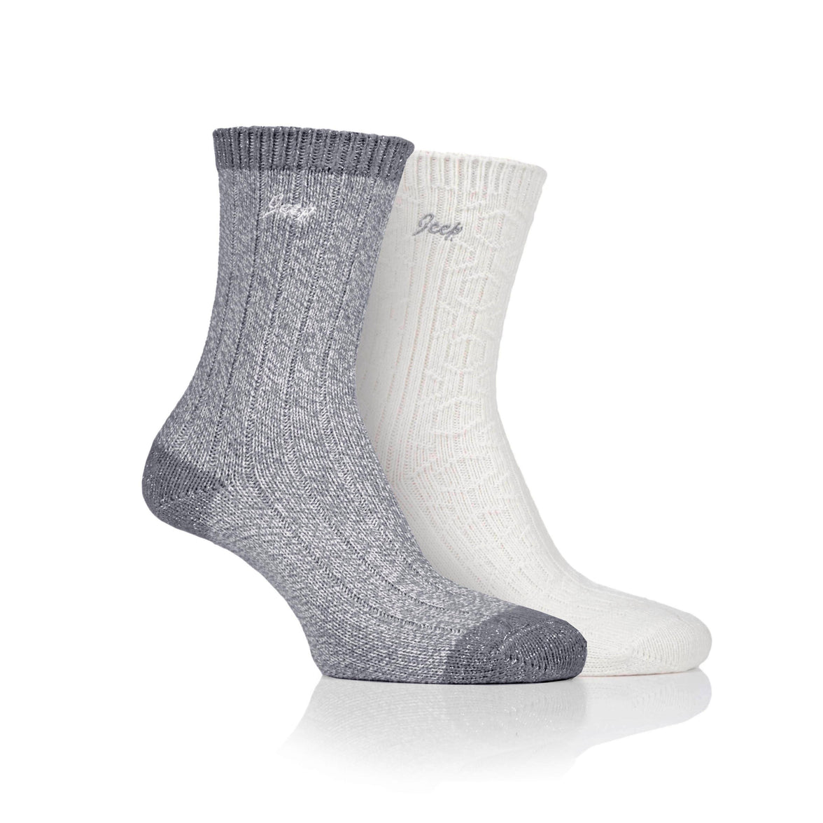 Women's 2 Pair Jeep Super-Soft Ribbed Socks