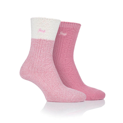 Women's 2 Pair Jeep Super-Soft Cable Knit Socks