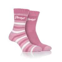 Women's 2 Pair Jeep Brushed Inside Thermal Boot Socks