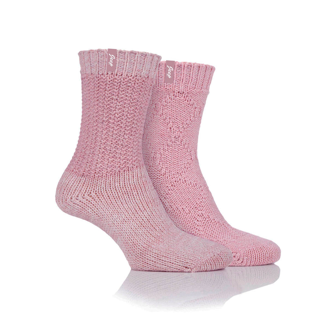 Women's 2 Pair Jeep Wool Blend Cable Knit Boot Socks