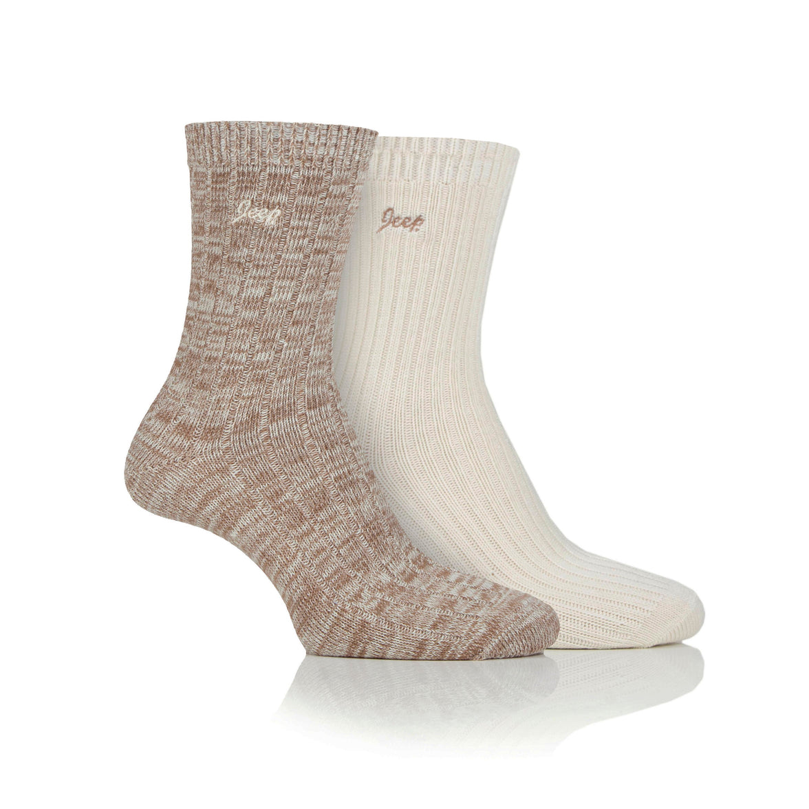Women's 2 Pair Jeep Super-Soft Ribbed Socks