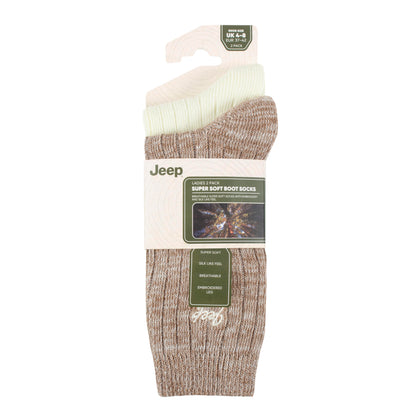 Women's 2 Pair Jeep Super-Soft Ribbed Socks
