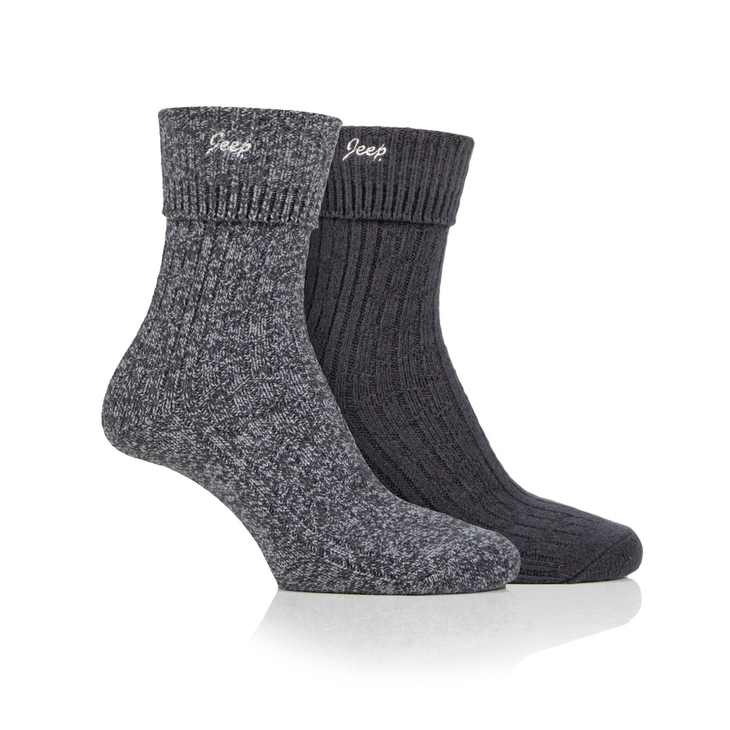 Women's 2 Pair Jeep Super-Soft Turn Over Top Socks