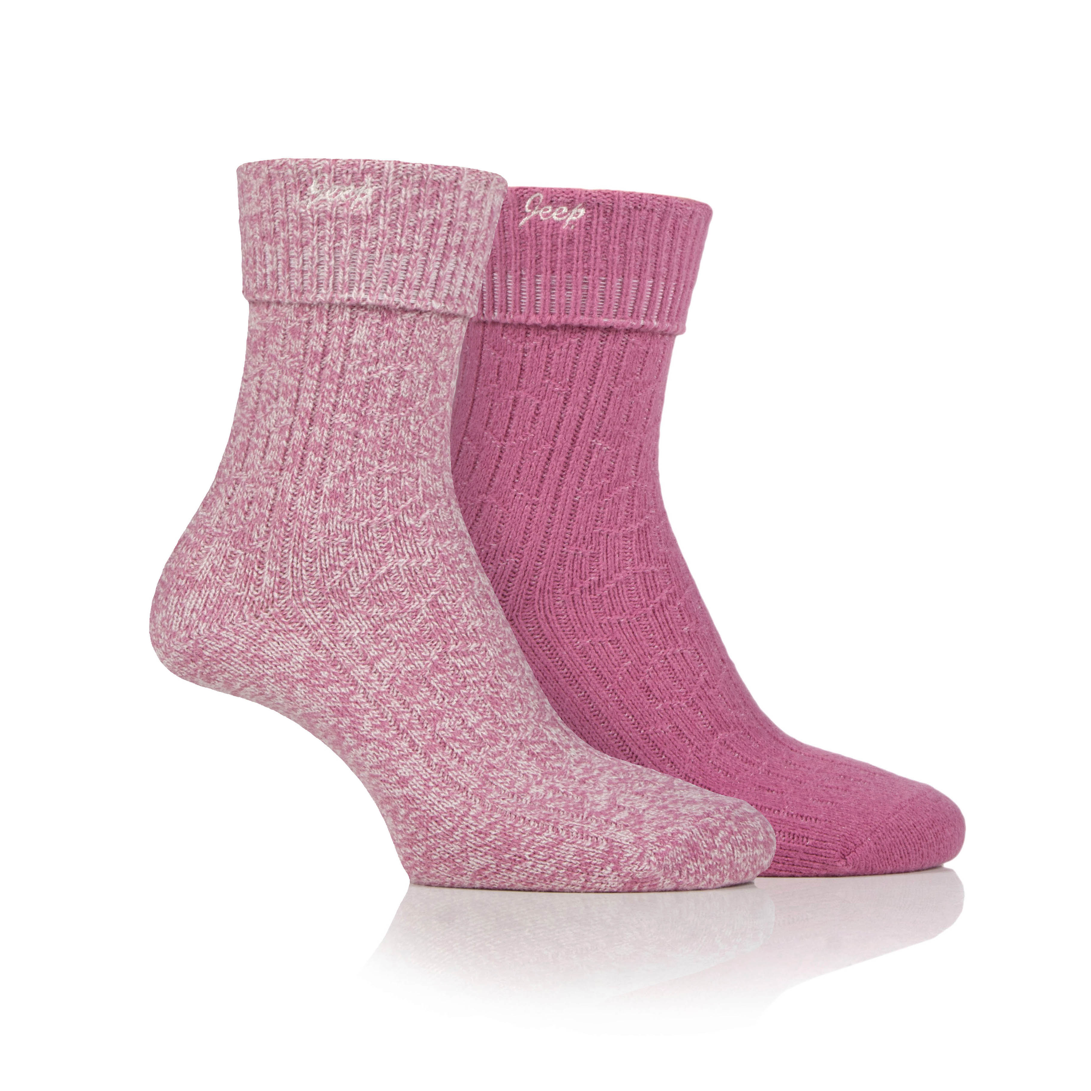 Women's 2 Pair Jeep Super-Soft Turn Over Top Socks