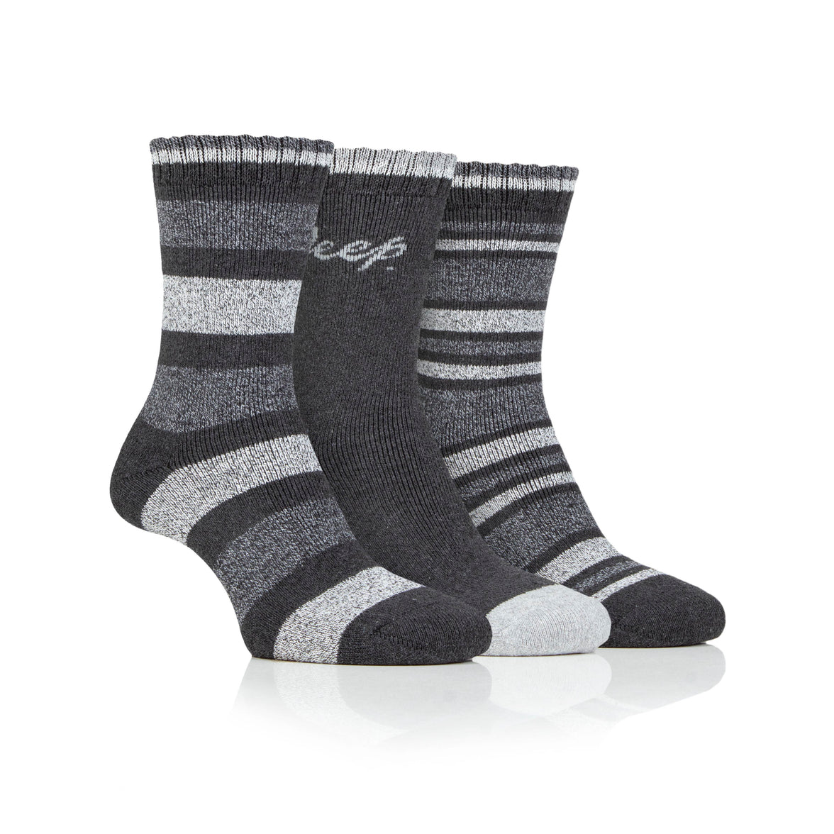 Women's 3 Pair Jeep Performance Striped Boot Socks