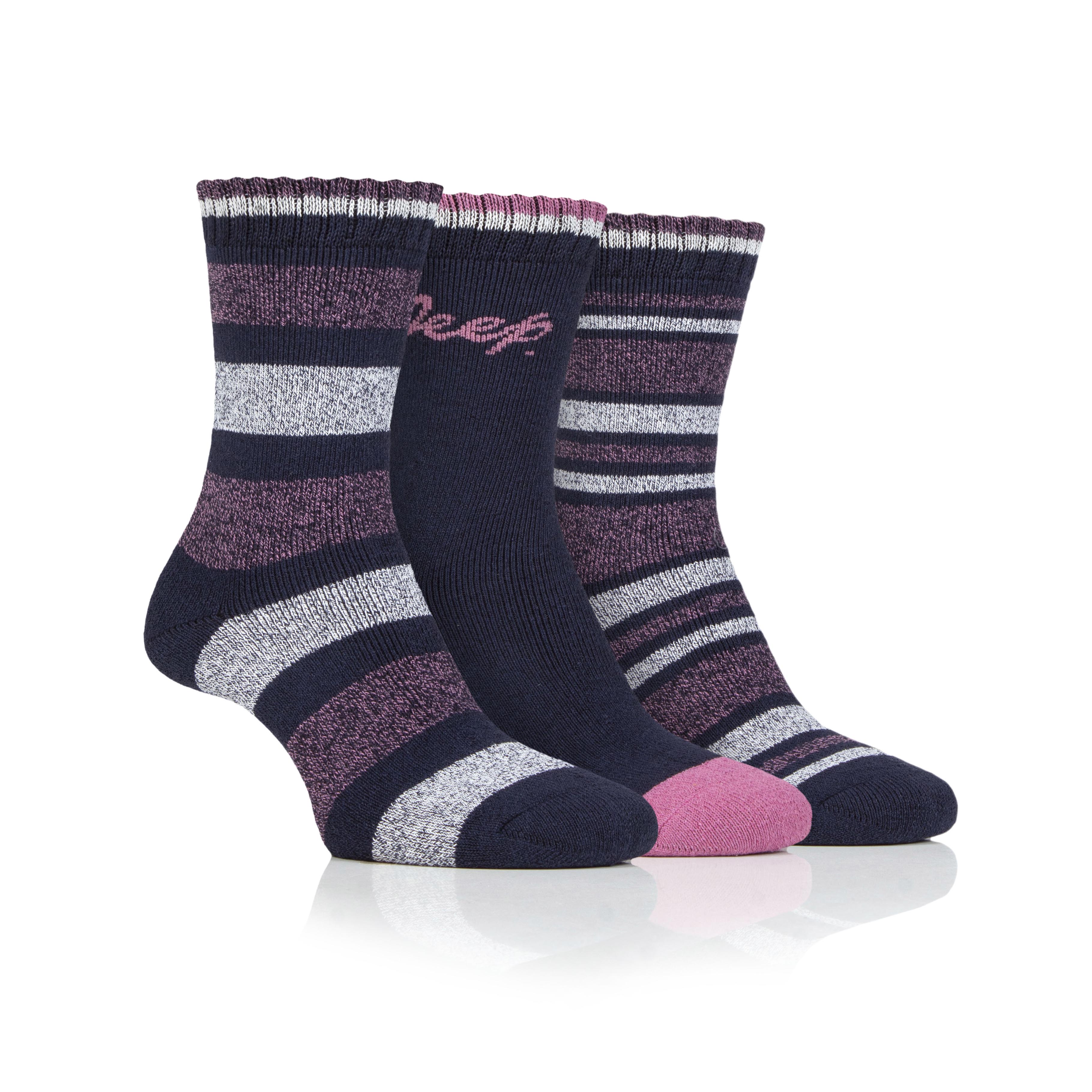 Women's 3 Pair Jeep Performance Striped Boot Socks