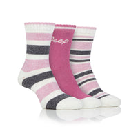 Women's 3 Pair Jeep Performance Striped Boot Socks