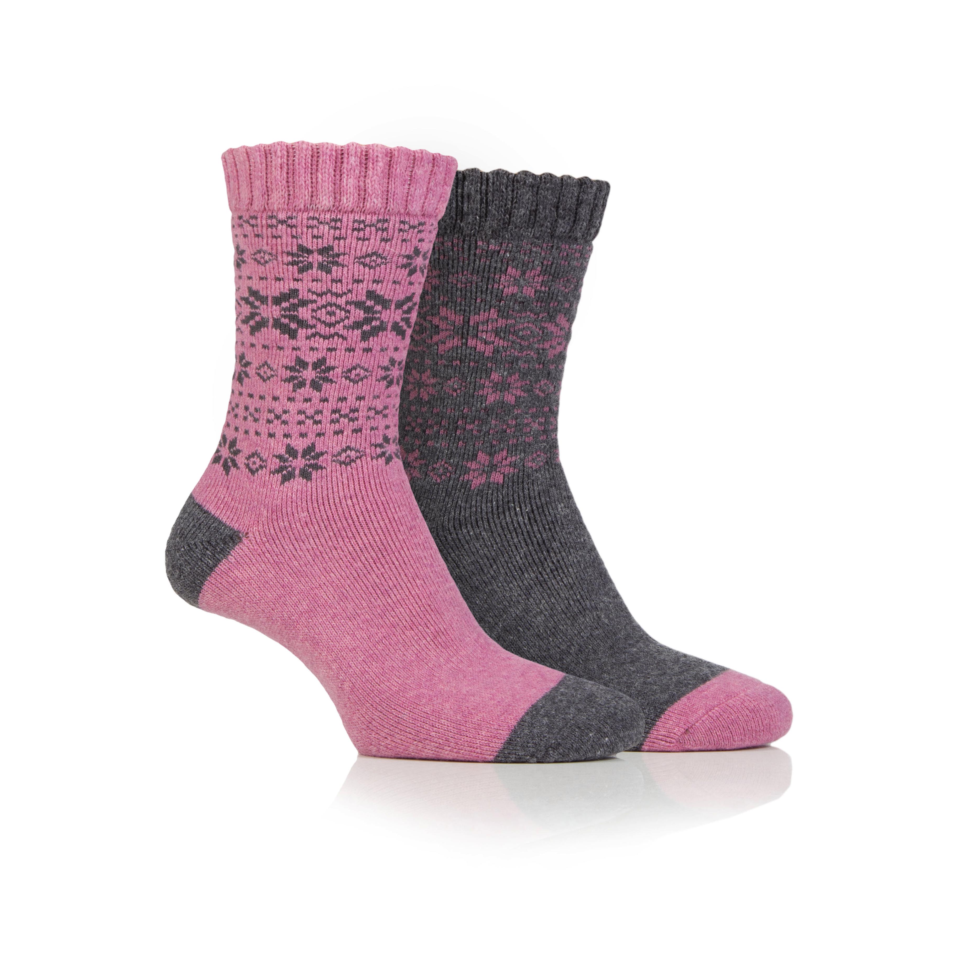 Women's 2 Pair Jeep Wool Blend Thermal Boot Socks