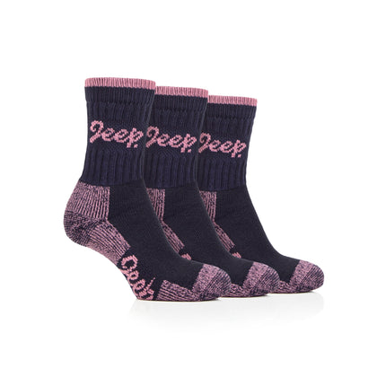 Women's 3 Pair Jeep Luxury Heavyweight Cotton Boot Socks