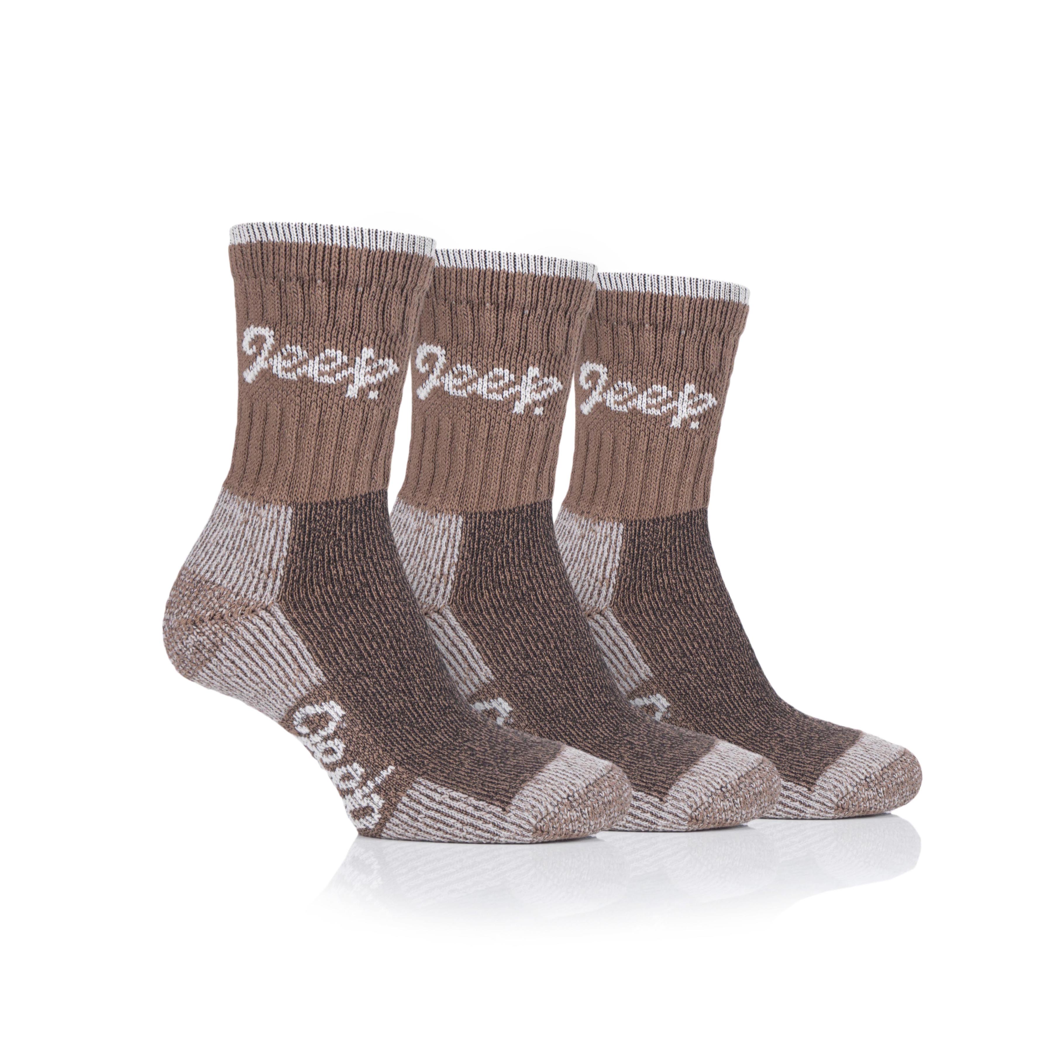 Women's 3 Pair Jeep Luxury Heavyweight Cotton Boot Socks