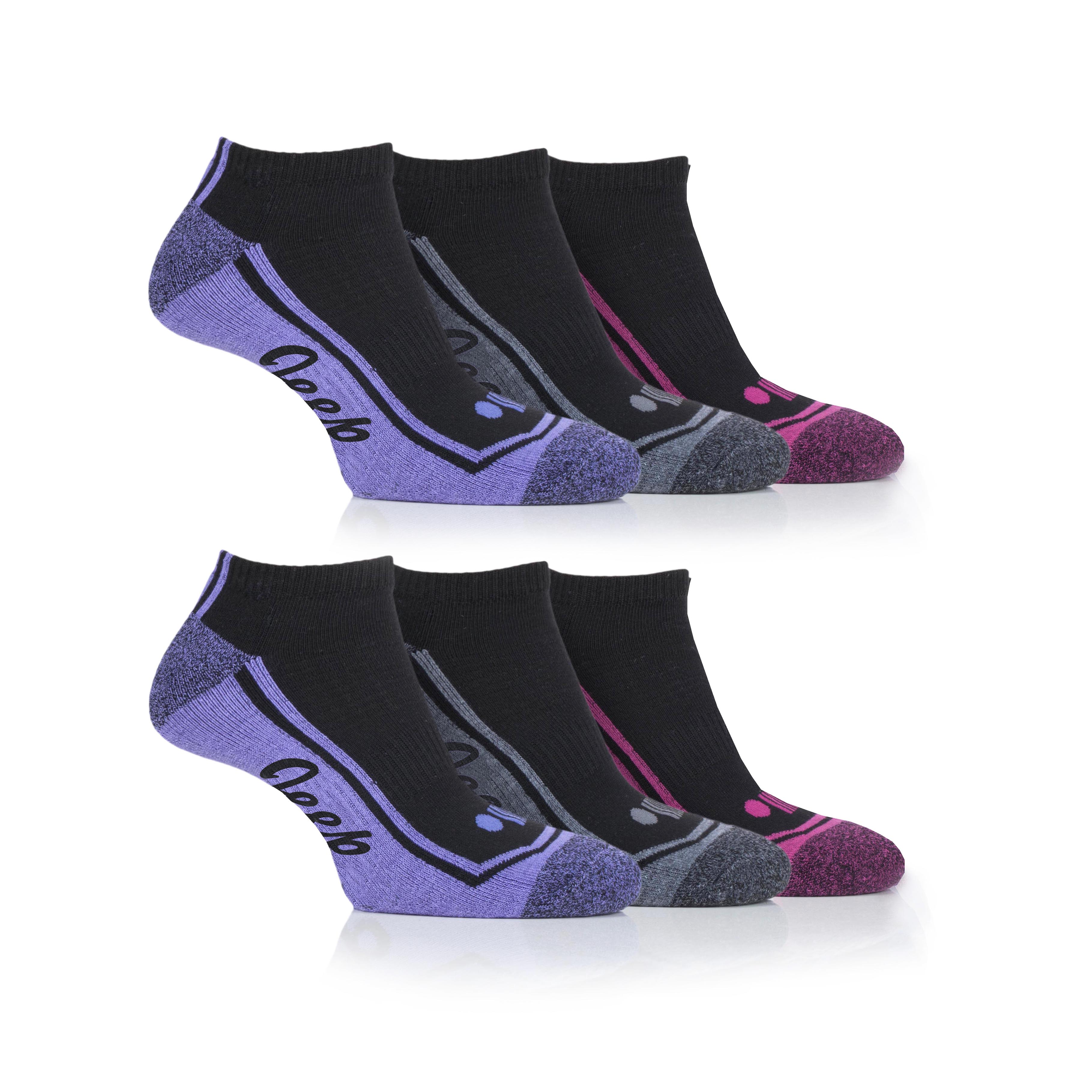 Women's 6 Pair Jeep Performance Cushioned Trainer Socks