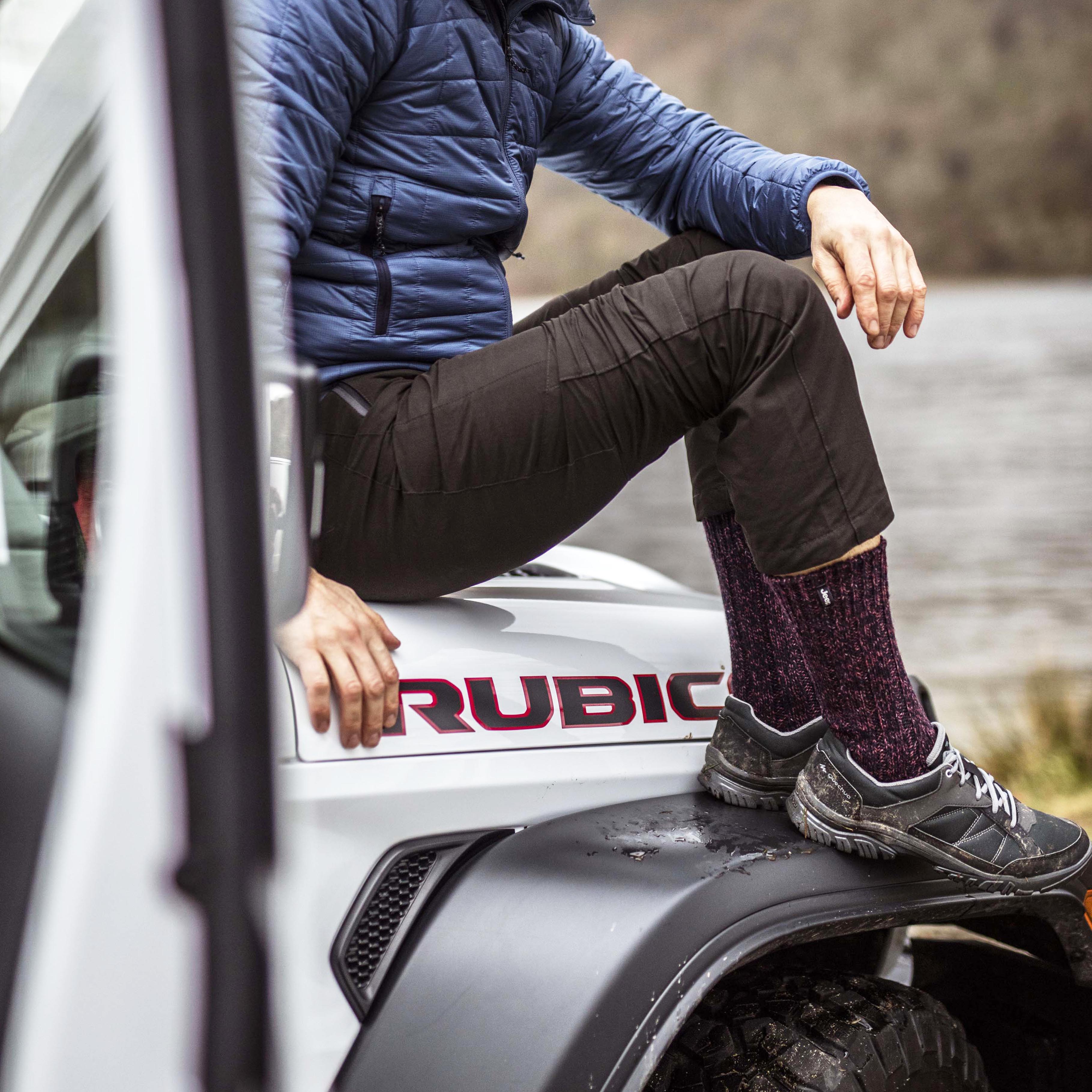 Men's 1 Pair Jeep Wool Blend Hiking Thermal Socks