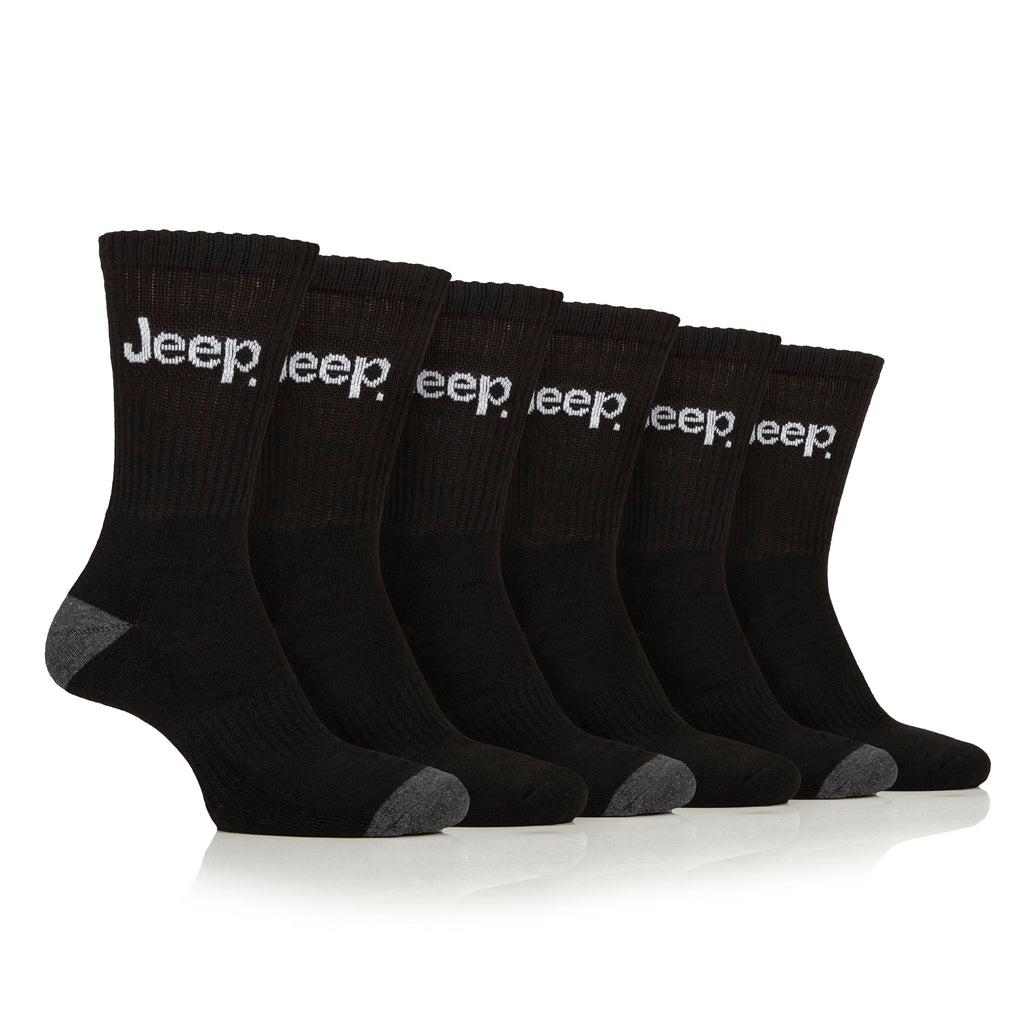 Men's 6 Pair Jeep Performance Crew Sports Socks