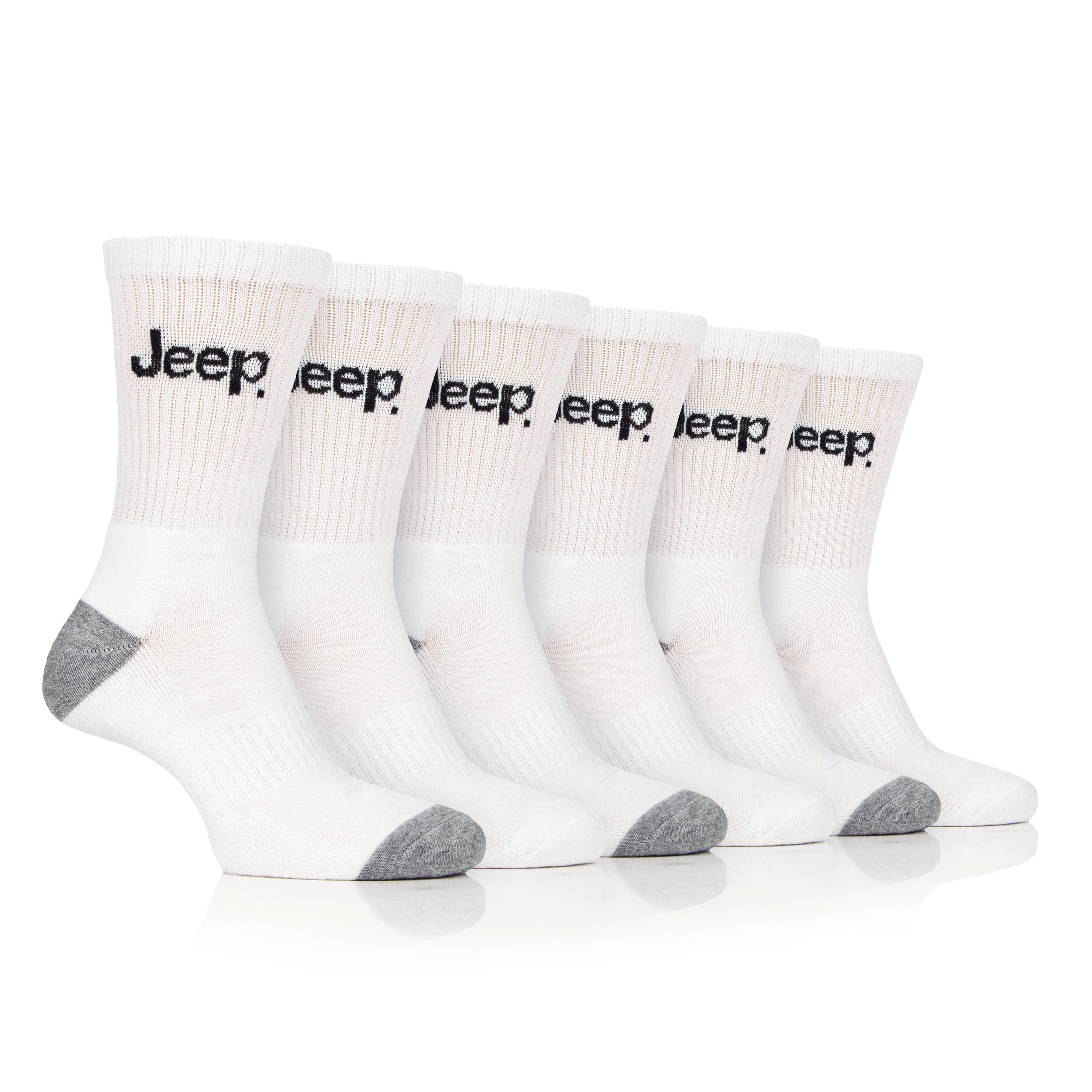 Men's 6 Pair Jeep Performance Crew Sports Socks