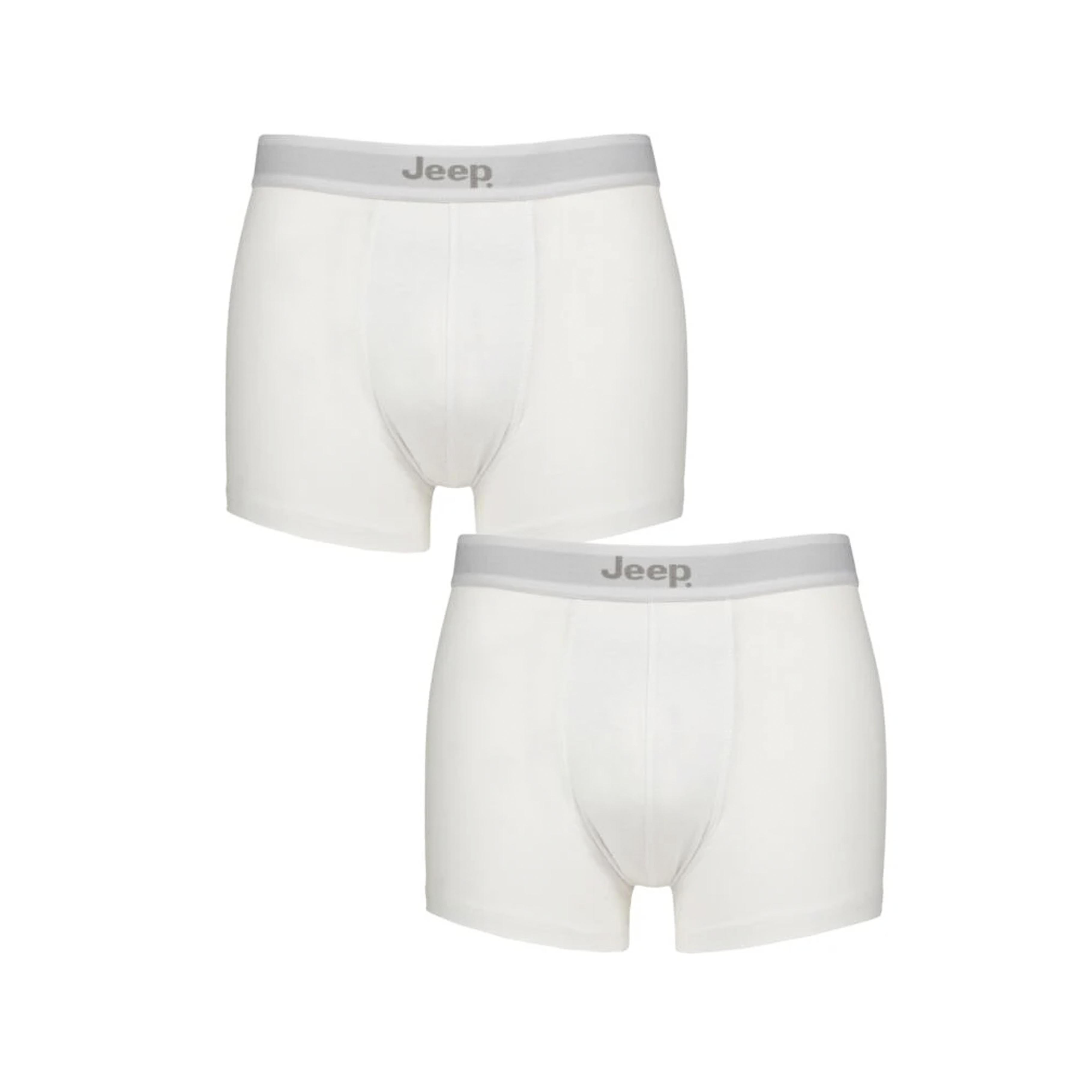Men's 2 Pack Jeep Cotton Plain Fitted Trunks