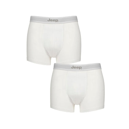 Men's 2 Pack Jeep Cotton Plain Fitted Trunks