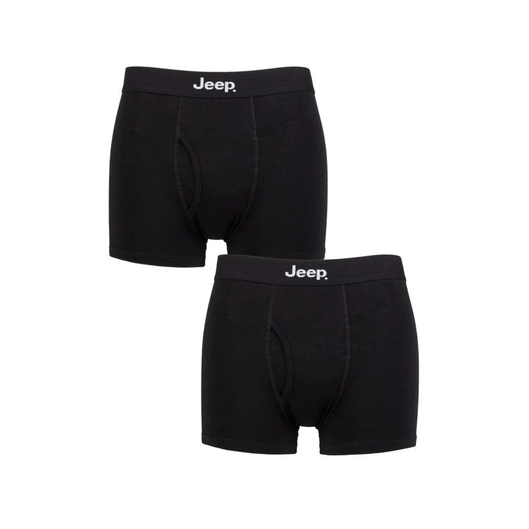 Men's 2 Pack Jeep Cotton Plain Fitted Keyhole Trunk