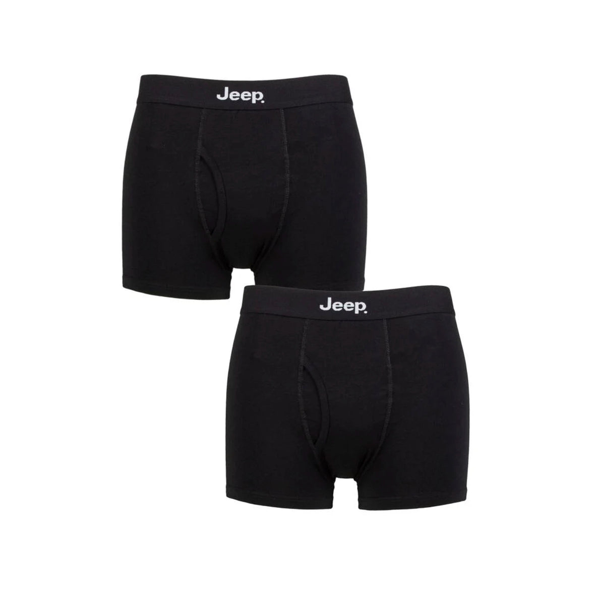 Men's 2 Pack Jeep Cotton Plain Fitted Keyhole Trunk