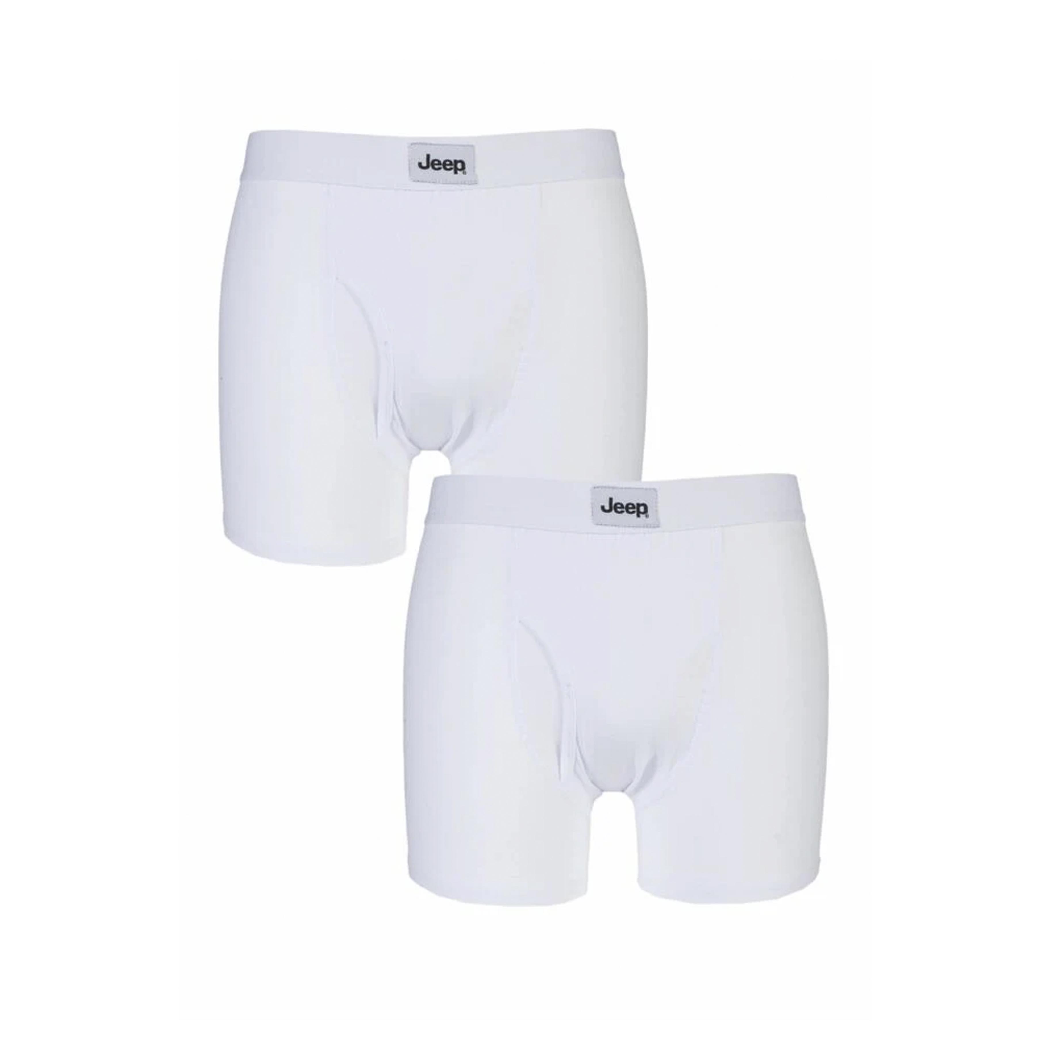 Men's 2 Pack Jeep Cotton Plain Fitted Keyhole Trunk