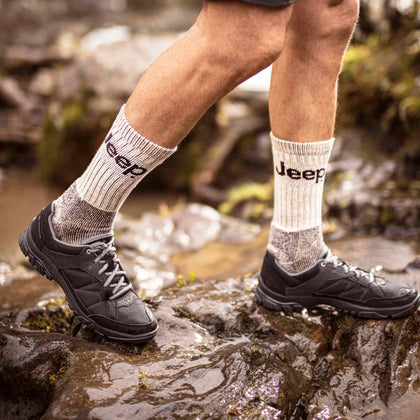 Mens 3 Pair Jeep Luxury Heavyweight Cotton Boot Socks