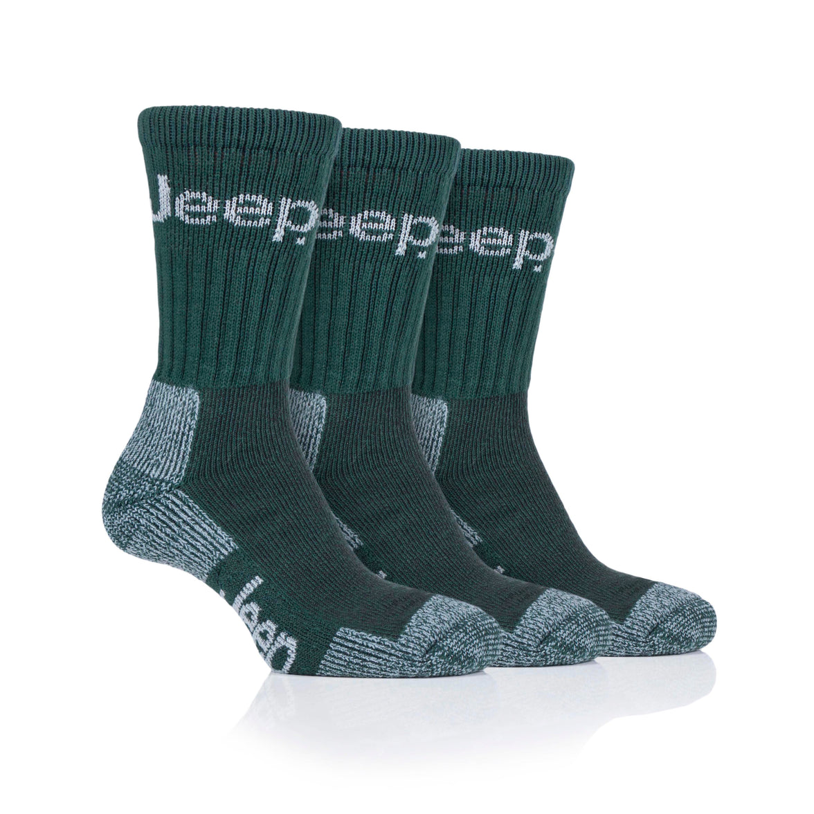 Mens 3 Pair Jeep Luxury Heavyweight Cotton Boot Socks
