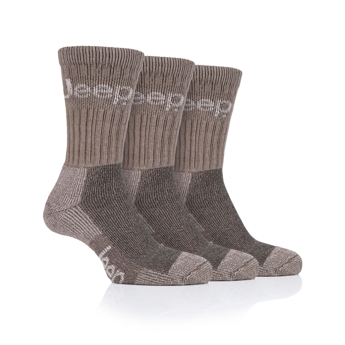 Mens 3 Pair Jeep Luxury Heavyweight Cotton Boot Socks