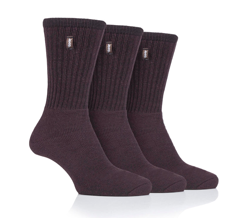 Men's 3 Pair Jeep Cotton Vintage Boot Socks