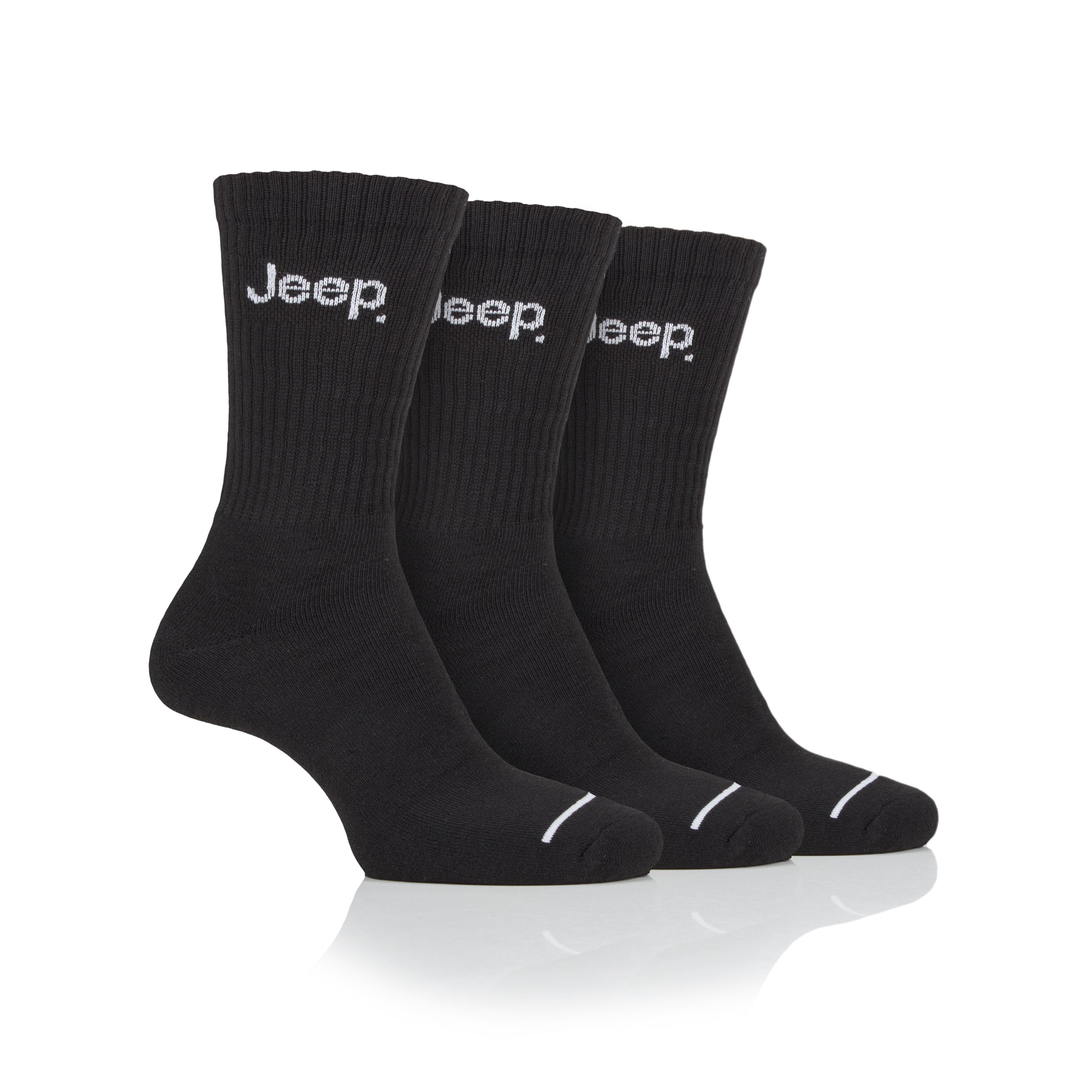 Men's 3 Pair Jeep Performance Leisure Crew Socks