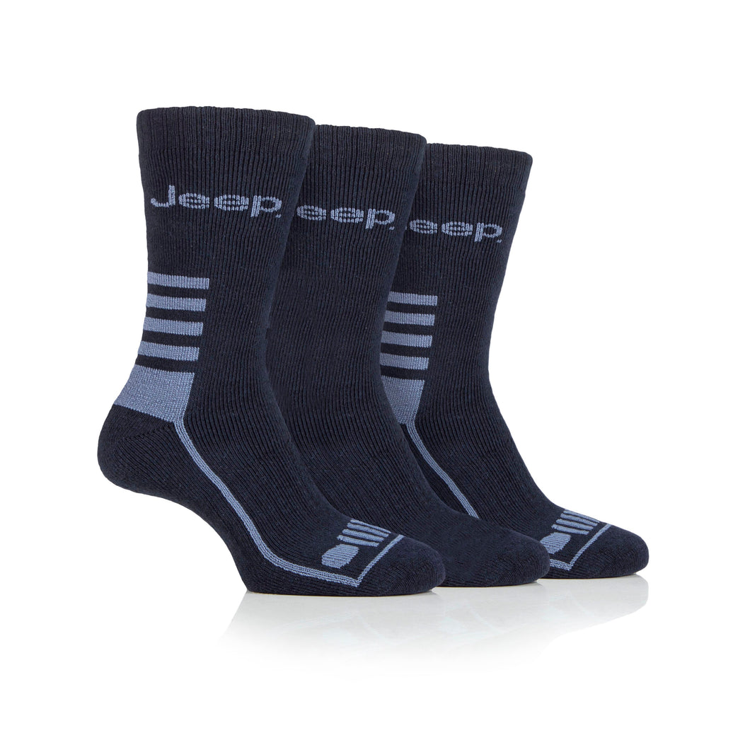 Men's 3 Pair Jeep Regenerated Cotton Boot Socks
