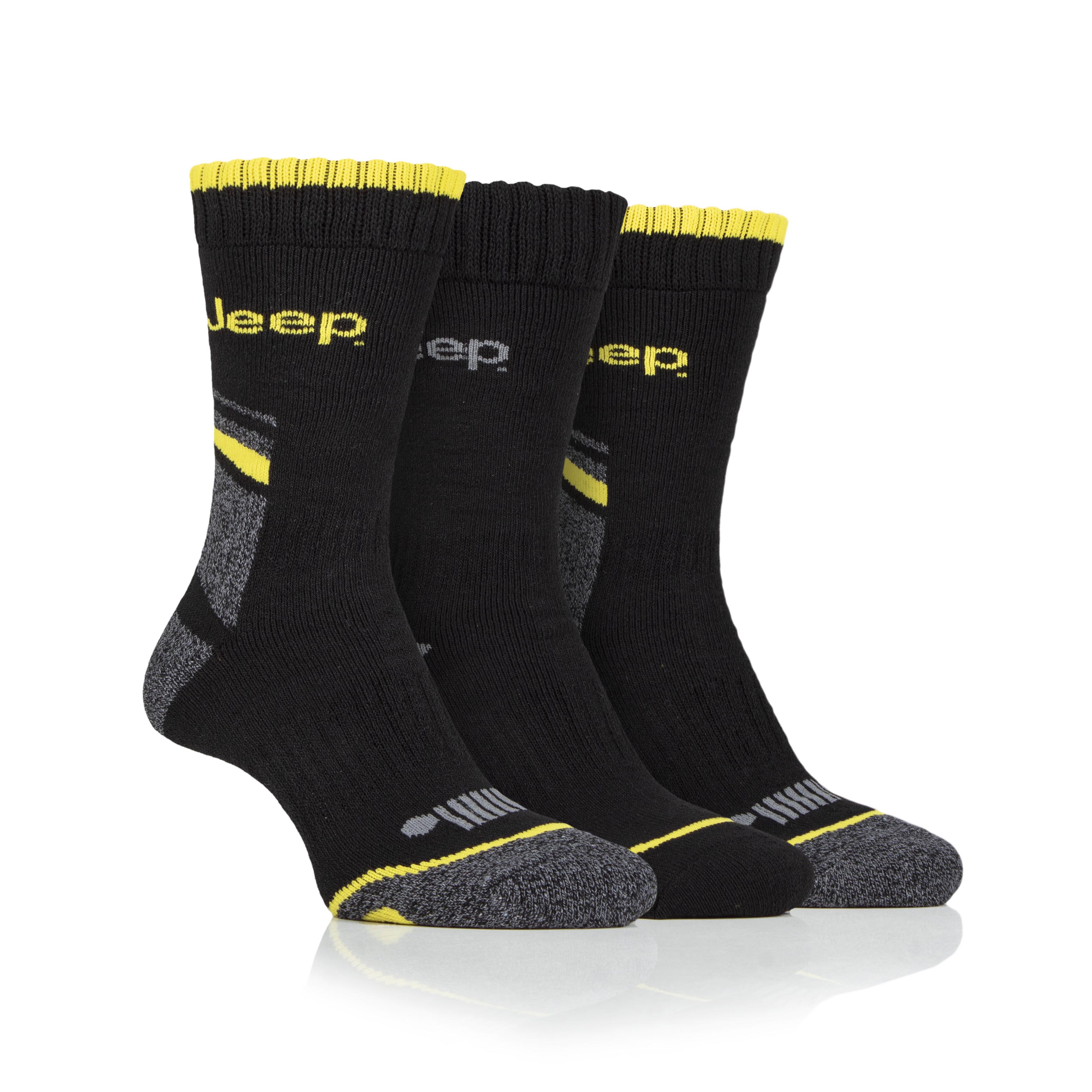 Men's 3 Pair Jeep Performance Work Boot Socks