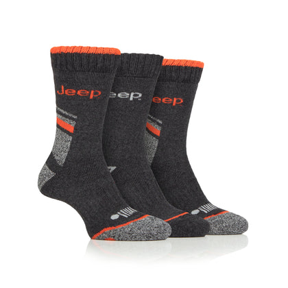 Men's 3 Pair Jeep Performance Work Boot Socks