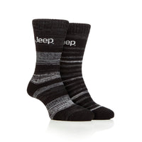 Men's 2 Pair Jeep Striped Thermal Boot Socks