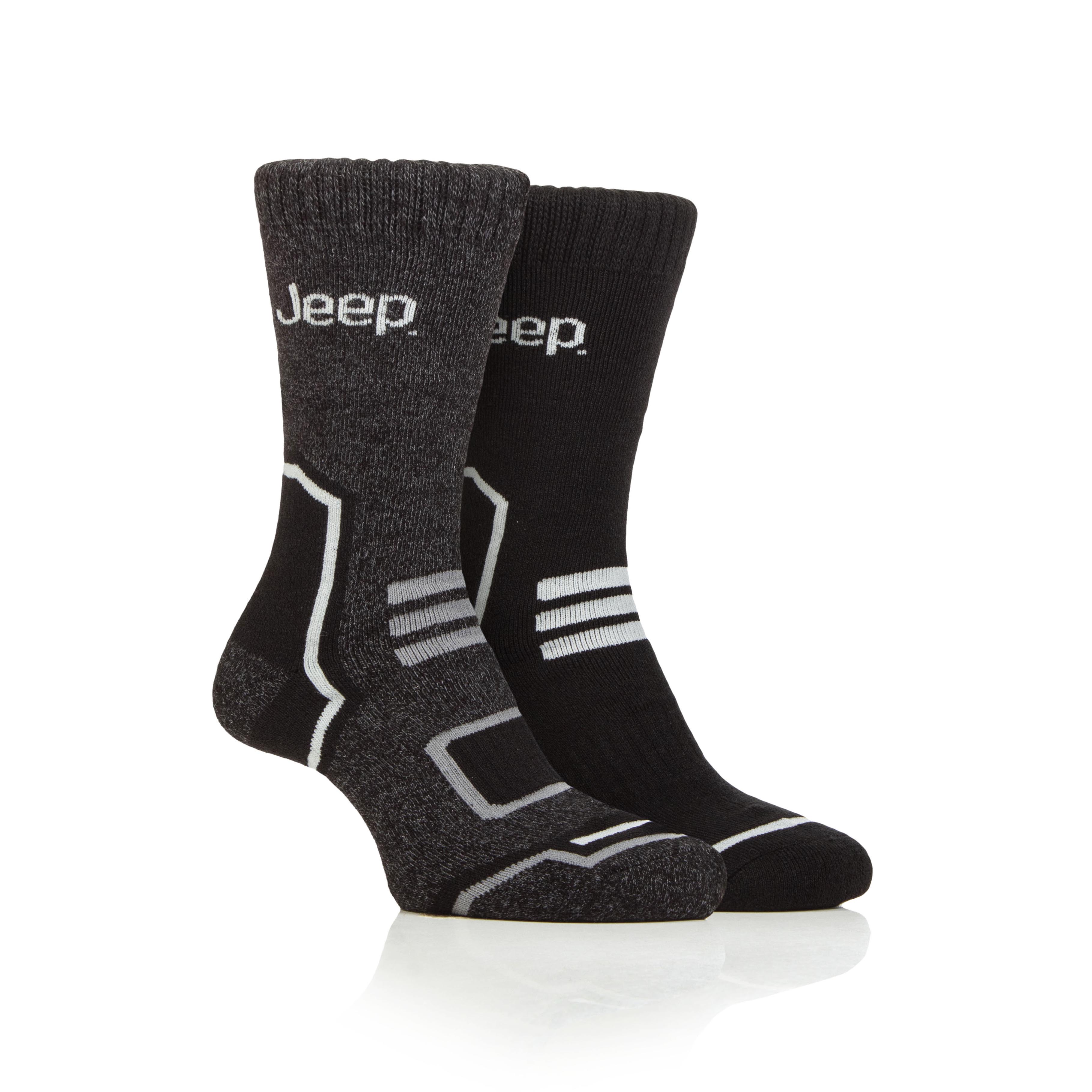 Men's 2 Pair Jeep Technical Thermal Boot Socks