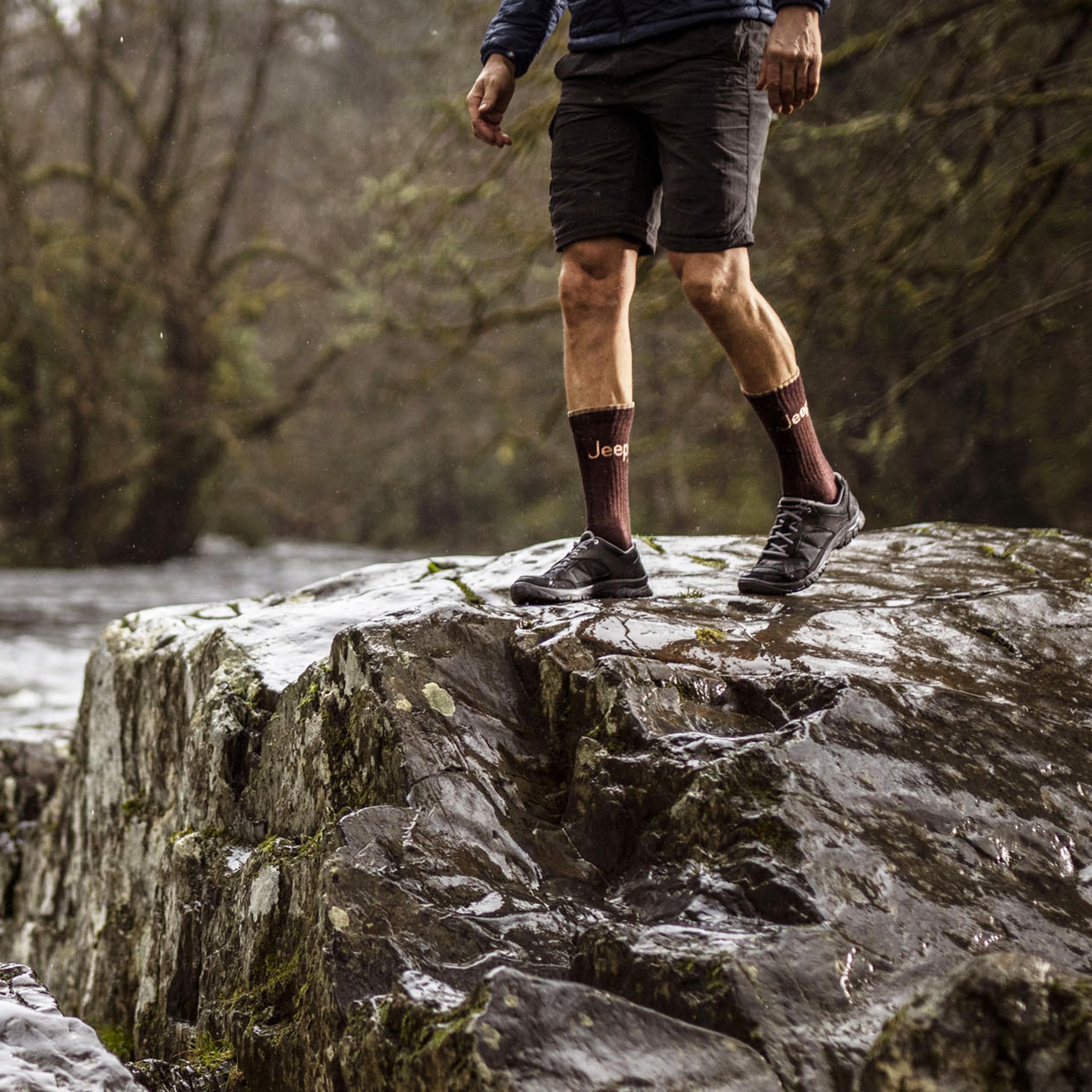 Men's 4 Pair Jeep Marl Regenerated Cotton Boot Socks