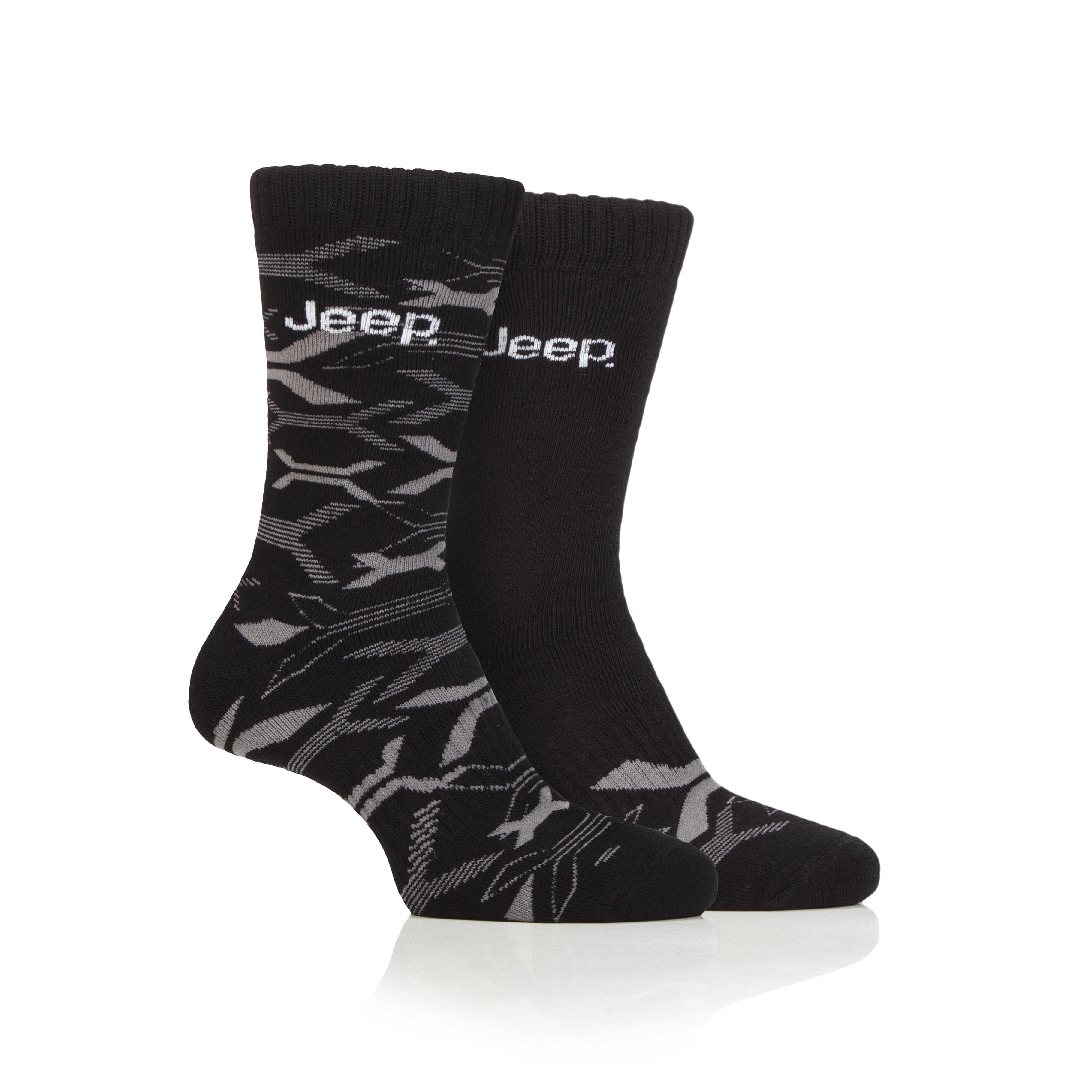 Men's 2 Pair Jeep Heavy Cushioned Bamboo Boot Socks