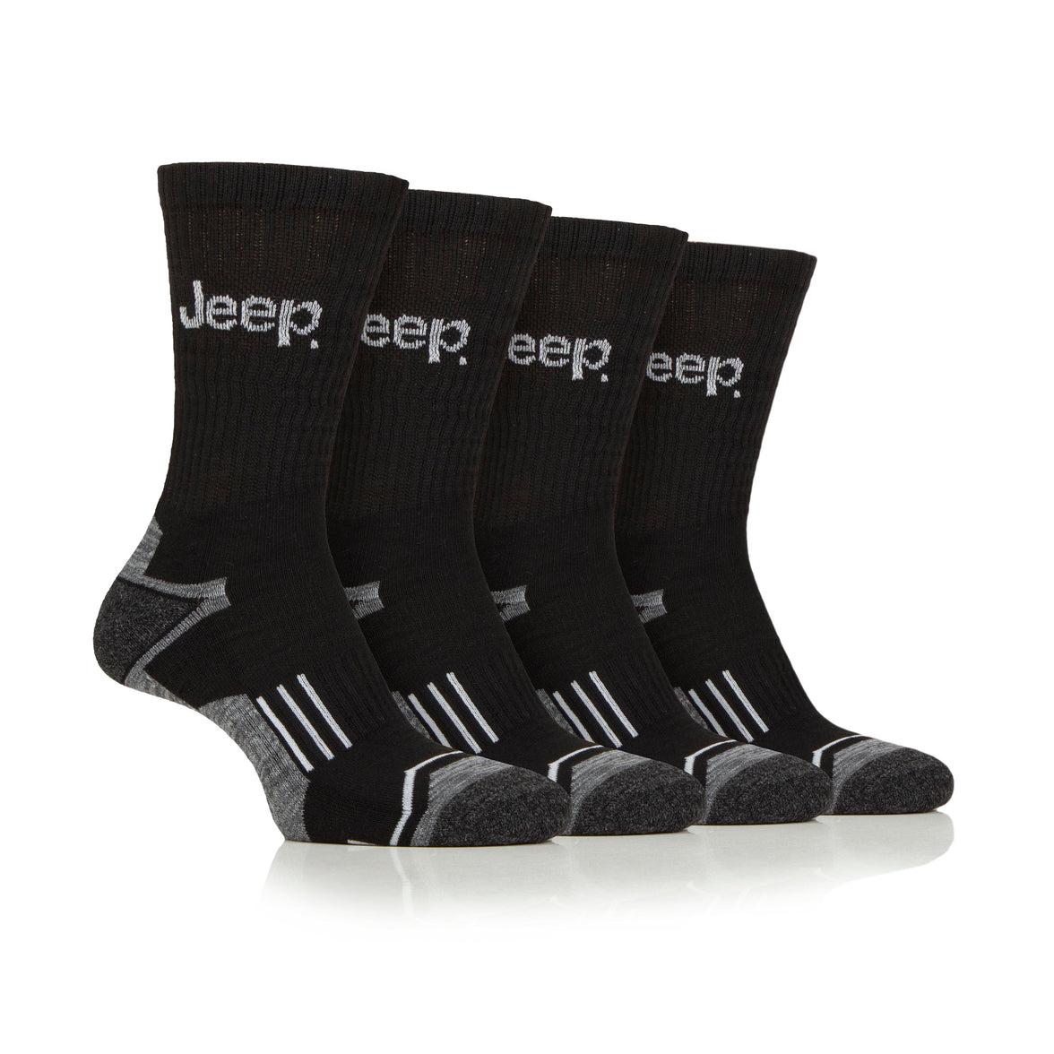 Men's 4 Pair Jeep Performance Technical Crew Sport Socks