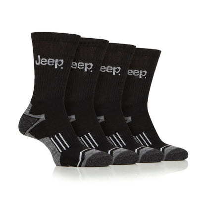 Men's 4 Pair Jeep Performance Technical Crew Sport Socks