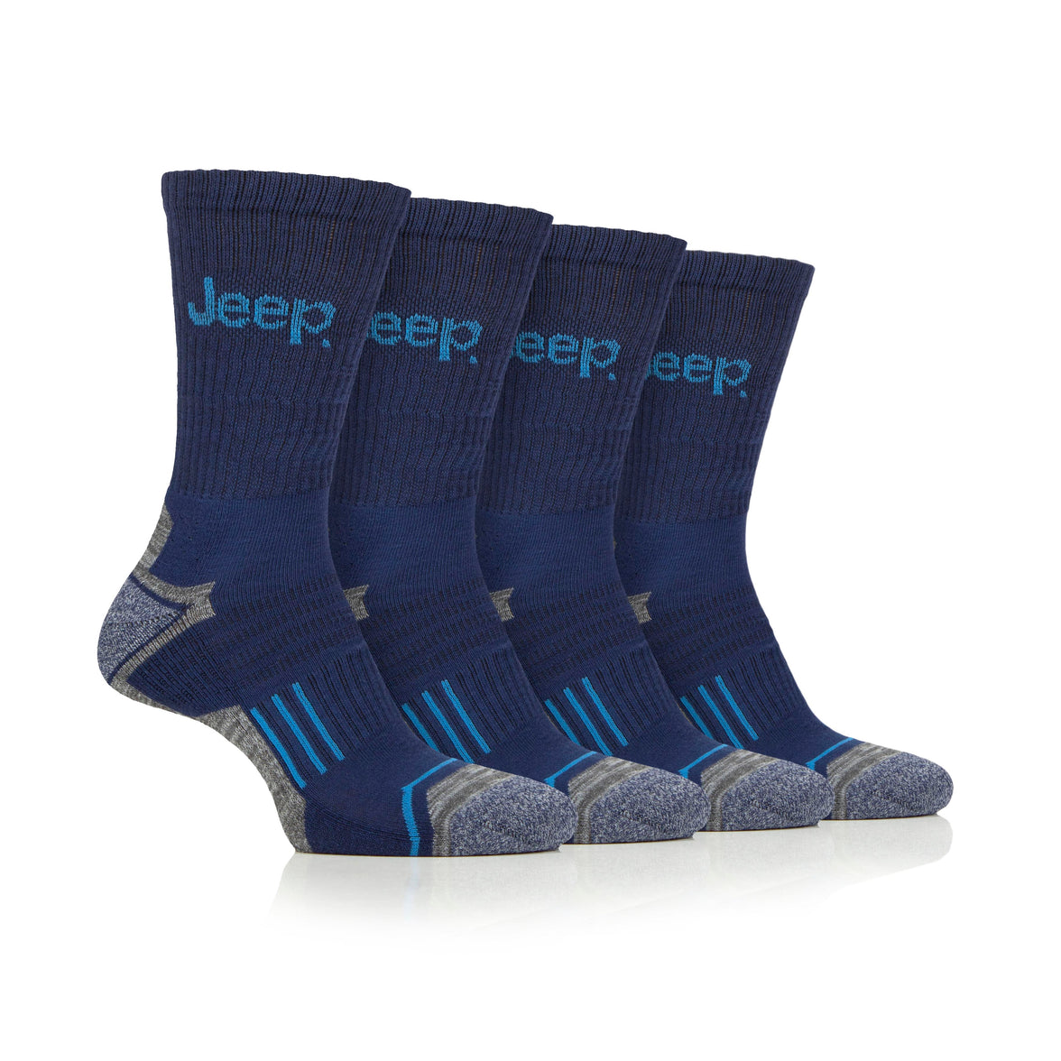 Men's 4 Pair Jeep Performance Technical Crew Sport Socks
