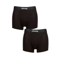 Men's 2 Pack Jeep Bamboo Plain Fitted Trunks
