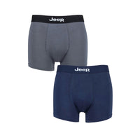 Men's 2 Pack Jeep Bamboo Plain Fitted Trunks