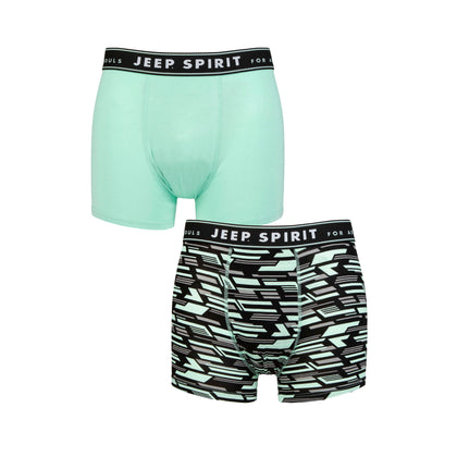 Men's 2 Pack Jeep Camo Printed Bamboo Fitted Trunks