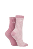 Ladies 2 Pair Jeep Super Soft Ribbed Boot Socks