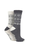 Ladies 2 Pair Jeep Wool Blend Cushioned Boot Socks