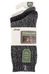 Ladies 2 Pair Jeep Wool Rope Knit Boot Socks