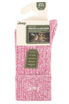 Ladies 2 Pair Jeep Super Soft Turn Over Top Polyester Boot Socks