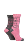 Ladies 2 Pair Jeep Wool Blend Thermal Performance Boot Socks