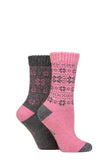 Ladies 2 Pair Jeep Wool Blend Thermal Performance Boot Socks