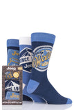 Mens 3 Pair Jeep Logo Gift Box Socks